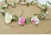 Mulberry paper Flower (2 tone colors) on wire - 1.5 cm - Pack of 10